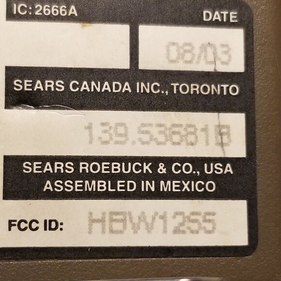 Craftsman garage door opener remote control model 138.536815 UNTESTED - Picture 5 of 7